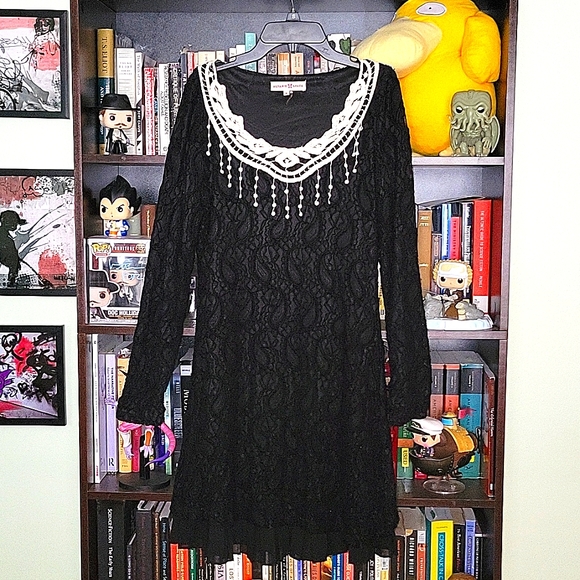 Altar'd State Black Paisley Lace Dress, size small - Picture 1 of 5